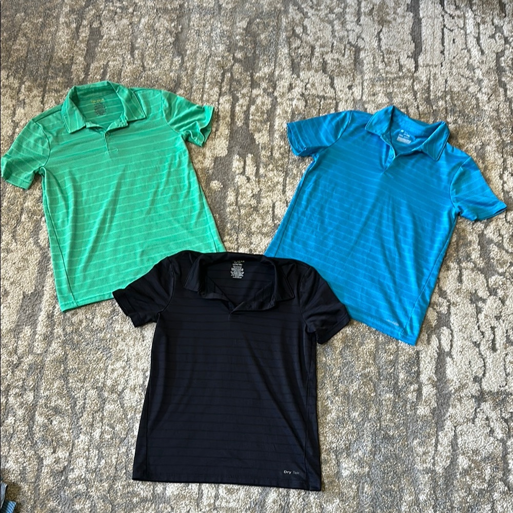 Tek Gear Kids Polo Shirt Set - Green, Blue, and Black